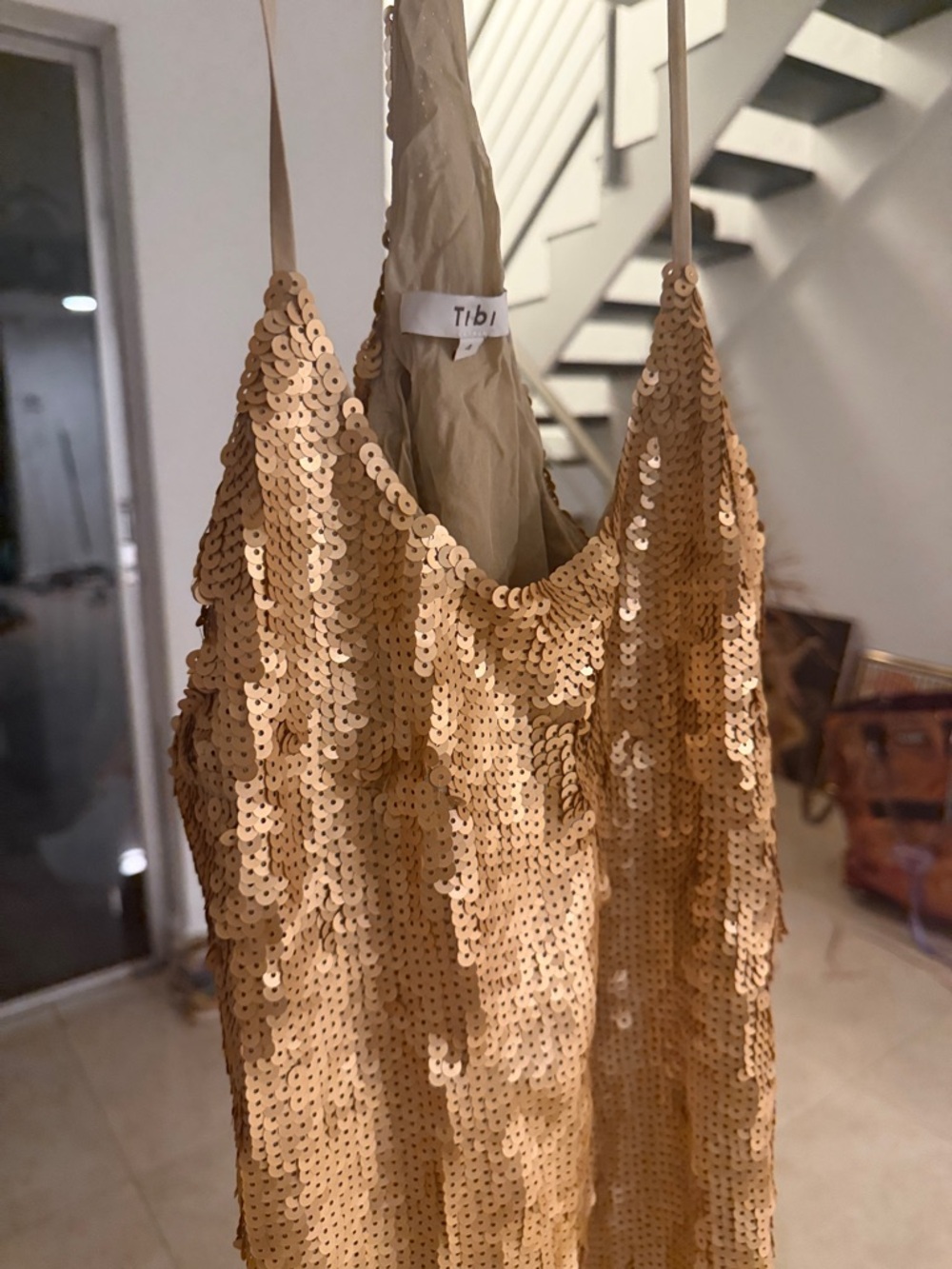 TIBI GOLD SEQUIN